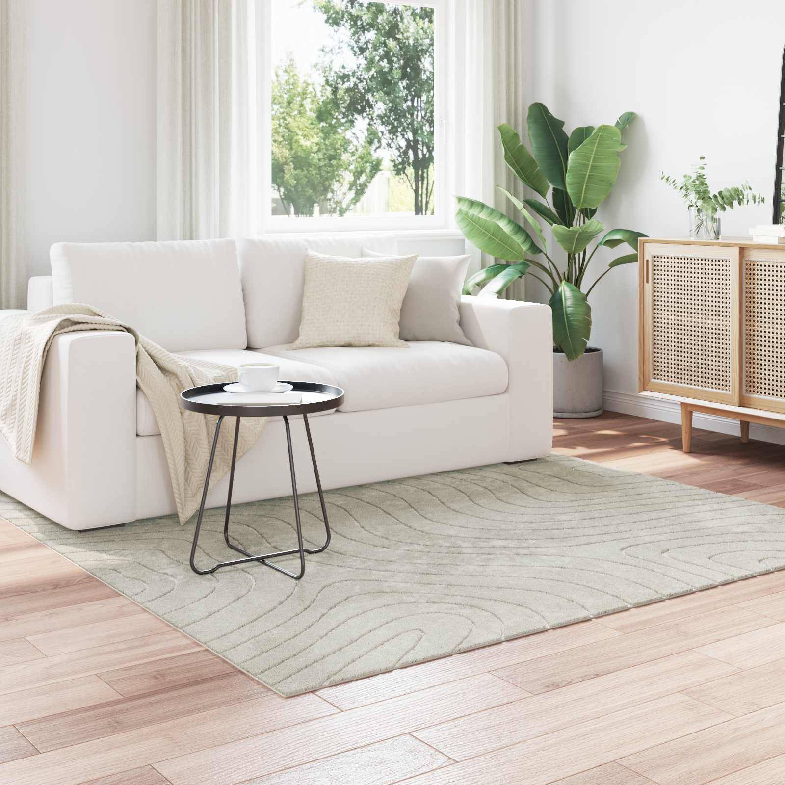 vidaXL Bereichsteppiche PALMERAS Grün 200 x 200 cm Polyester