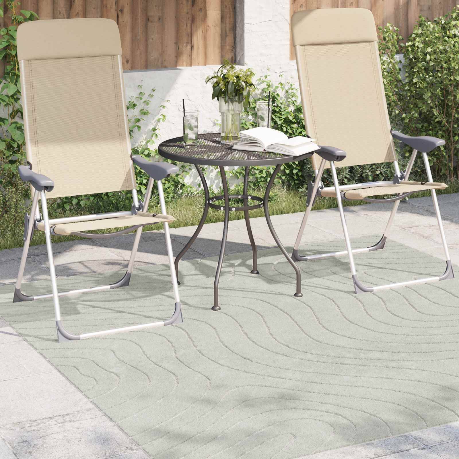 vidaXL Bereichsteppiche PALMERAS Grün 200 x 200 cm Polyester