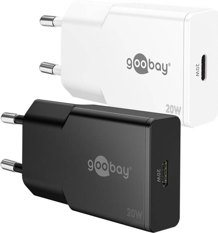 Goobay 75727 USB-Ladegerät 20 W 1x USB-C GaN Slim schwarz (75727)