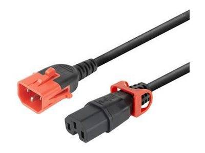 MicroConnect Powercord C14 IEC Lock+ Dual Locking - C15 blackLocking - C15 IEC