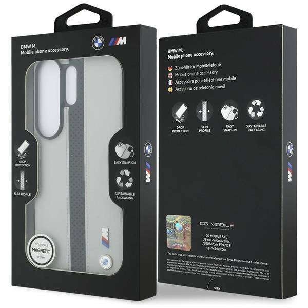 Verpackung für BMW M Mobilfallhülle mit Schutz, schlankem Profil, einfacher Schnappverschluss und nachhaltigen Verpackungsmerkmalen.