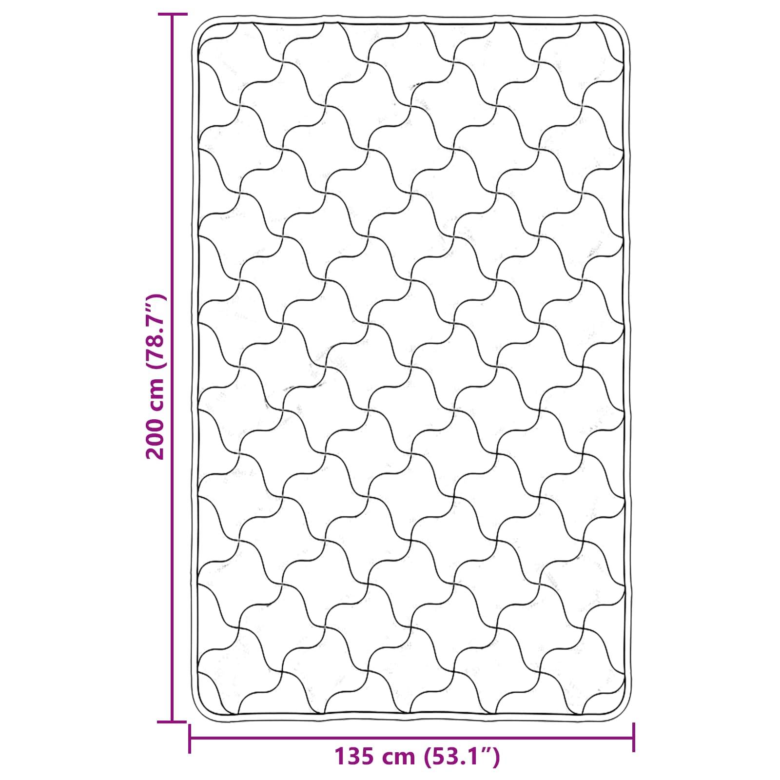 Ein Diagramm einer Matratze mit beschrifteten Abmessungen: 200 cm (78,7