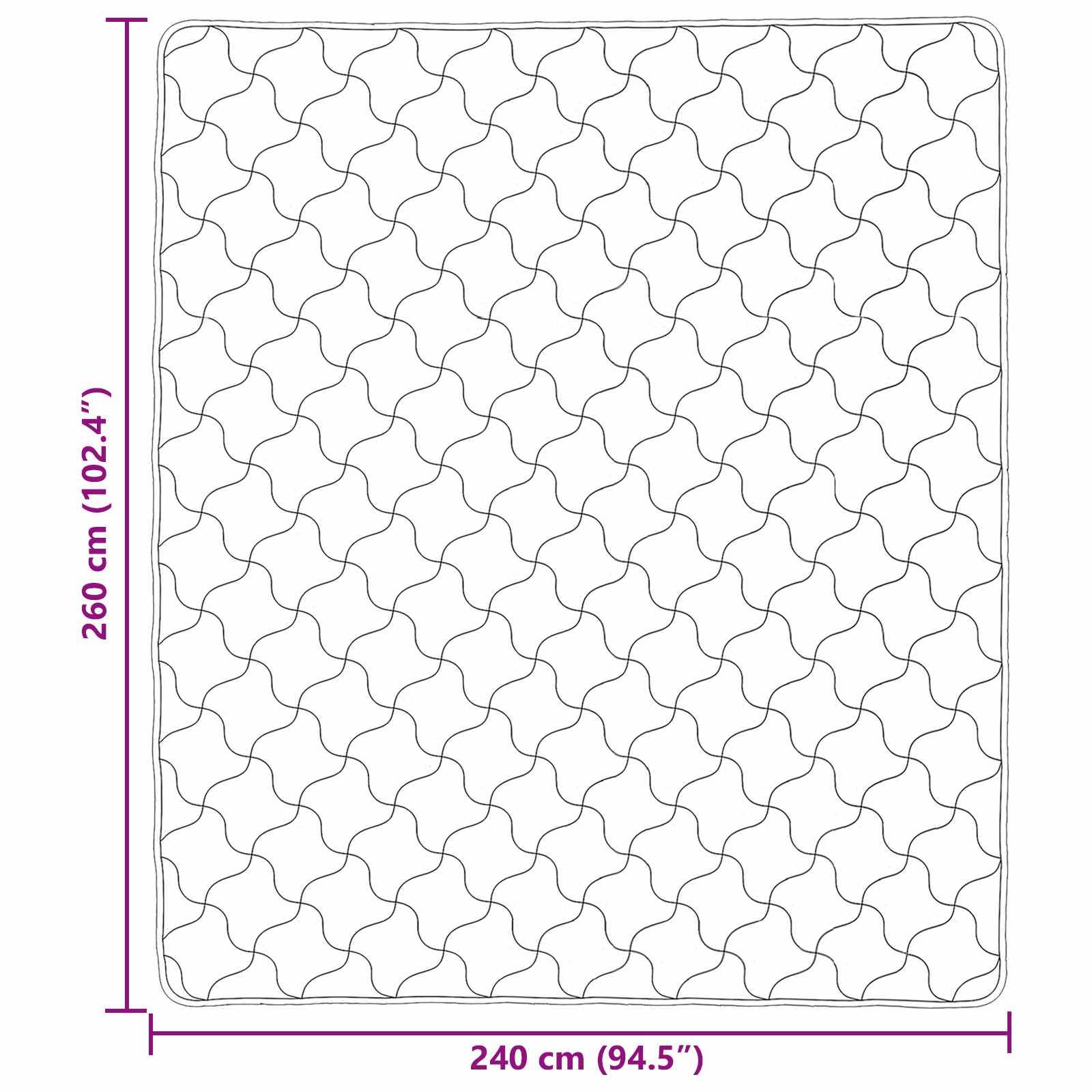 vidaXL Winterbettdecke Rosa 240 x 260 cm Mikrofaser und Teddy-Fleece