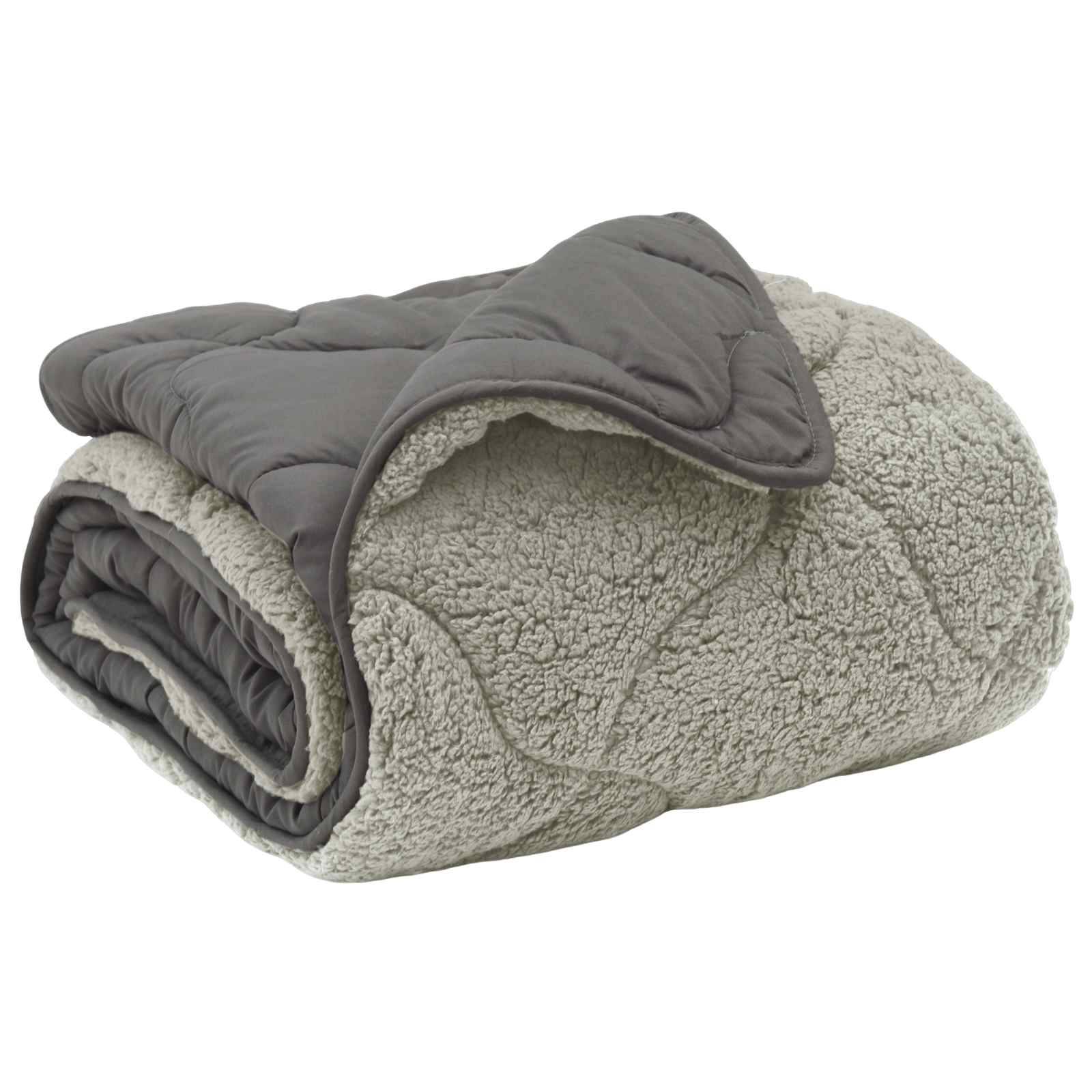vidaXL Winterbettdecke Gepolstert Hellgrau 200 x 200 cm