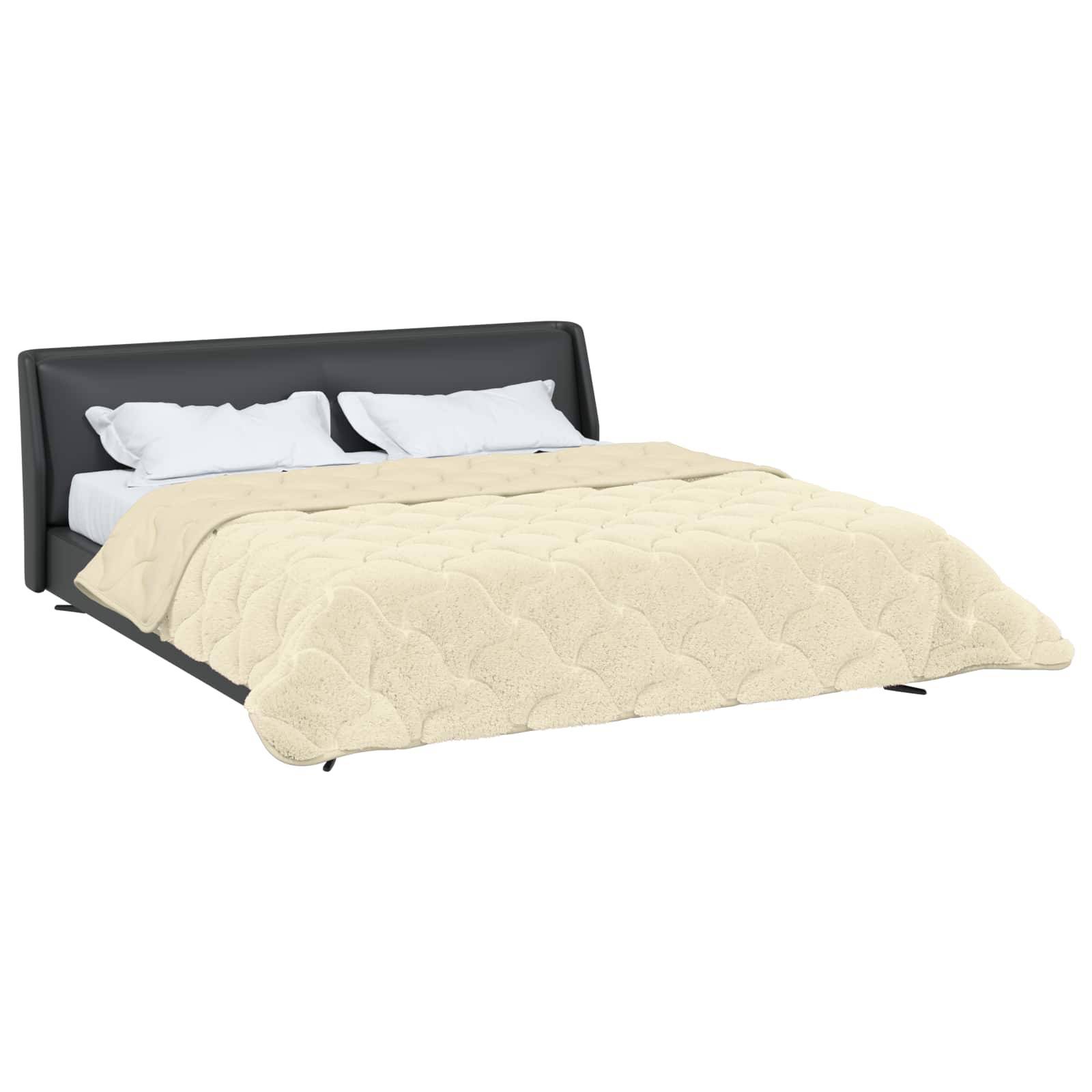 vidaXL Sommerdecke Creme 220 x 260 cm Mikrofaser und Teddy-Fleece