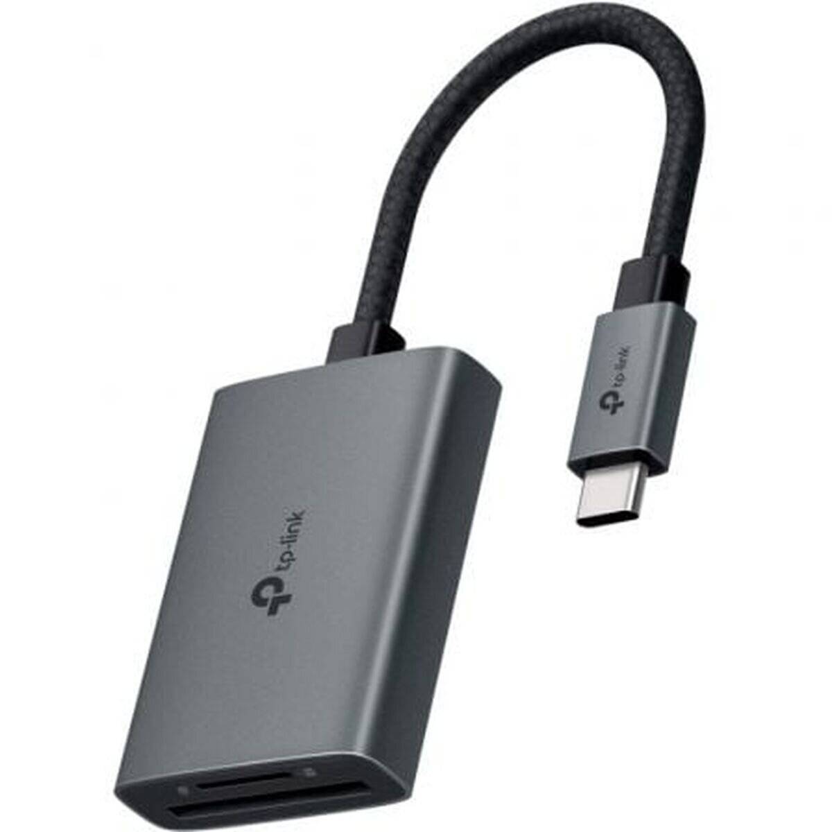 TP-Link USB-C zu Ethernet-Adapter mit geflochtenem Kabel, entwickelt für eine schnelle und stabile Internetverbindung über einen USB-C-Anschluss.