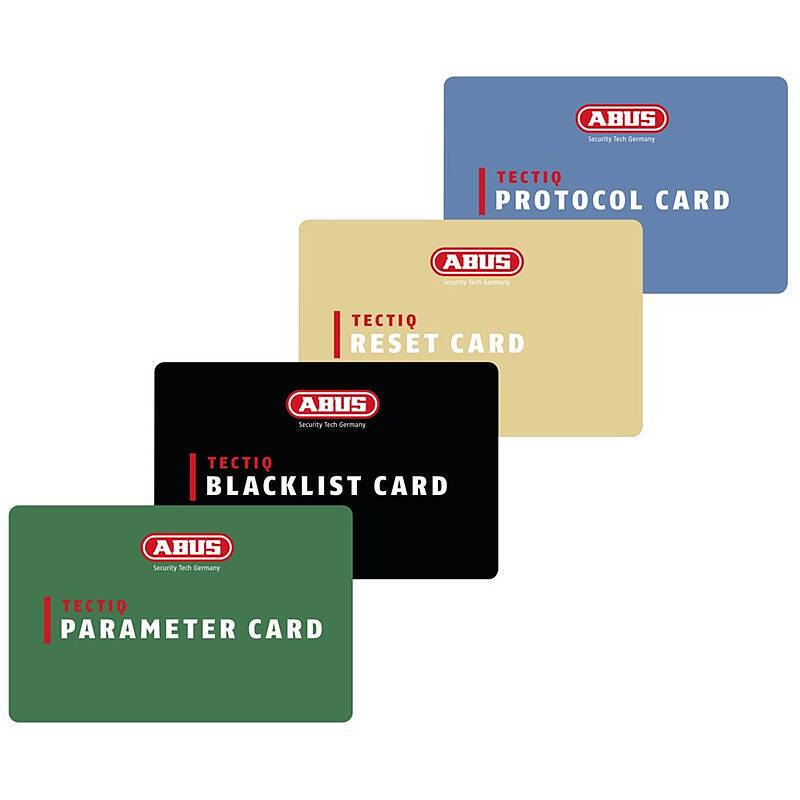 ABUS TECTIQ Systemkarten Set, Set, Zubehörartikel, Systemkarte, Reset-Karte, Protocol-Karte, Parameter-Karte, Blacklist