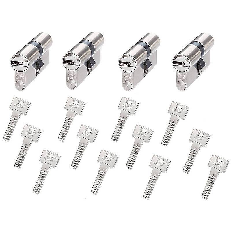 4er Abus Bravus.2500 MX Doppelzyl. 30/40 12 Schl., Sicherheitslevel:SEHR HOCH | Bravus.2500 MX Doppelzylinder-Set | Int