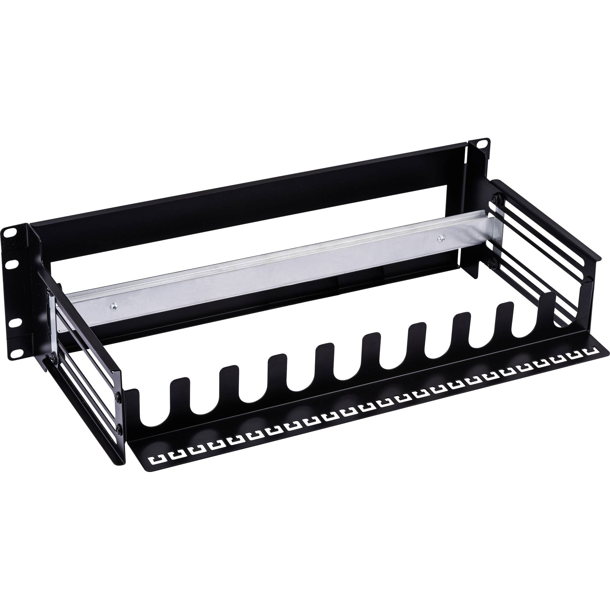 InLine 19" Schutzschalterleiste 3HE - mit tiefenverstellbarer Hutschiene3U -