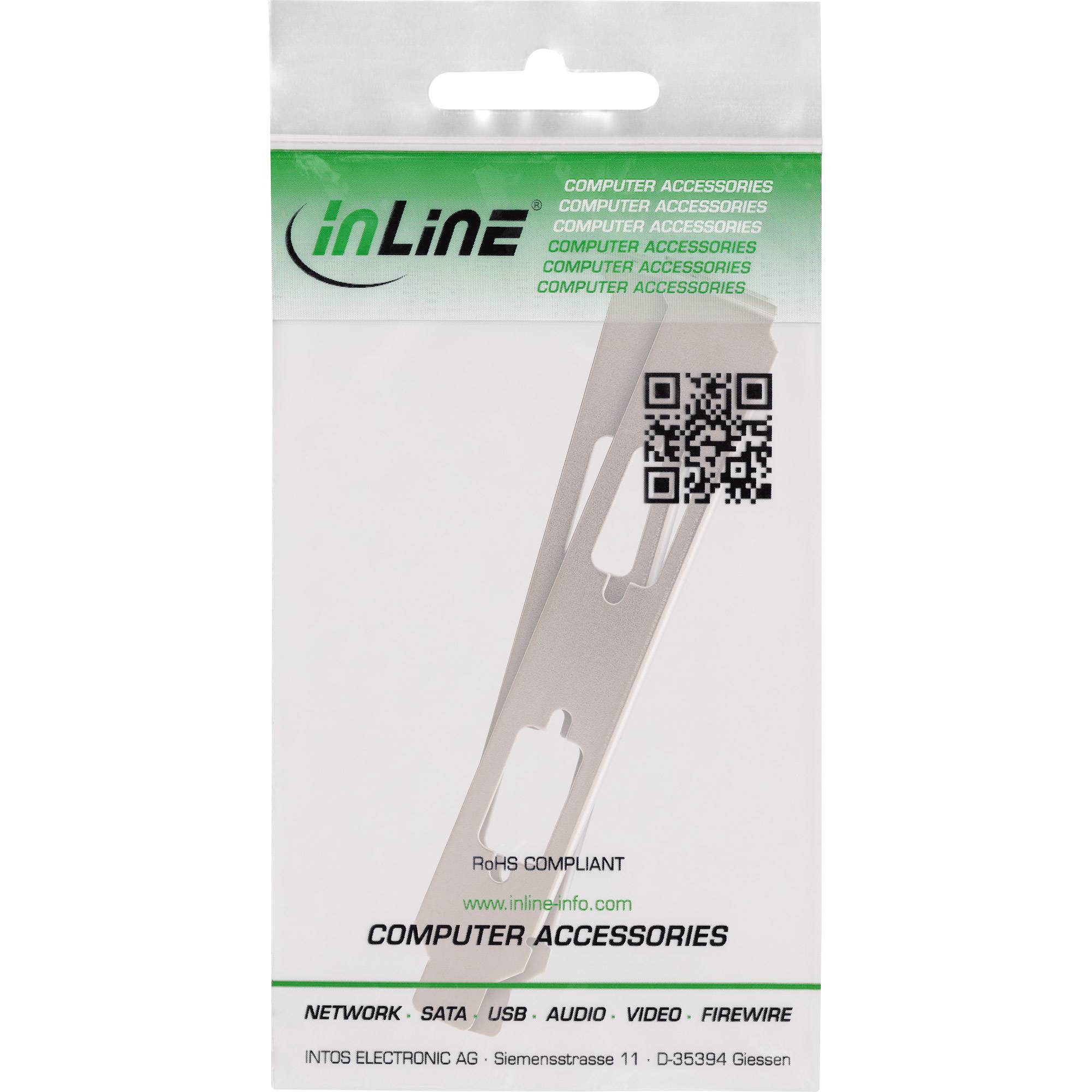 InLine Slotblech für 2x Sub-D 9-pol - beidseitig nutzbar - 2er Pack2er