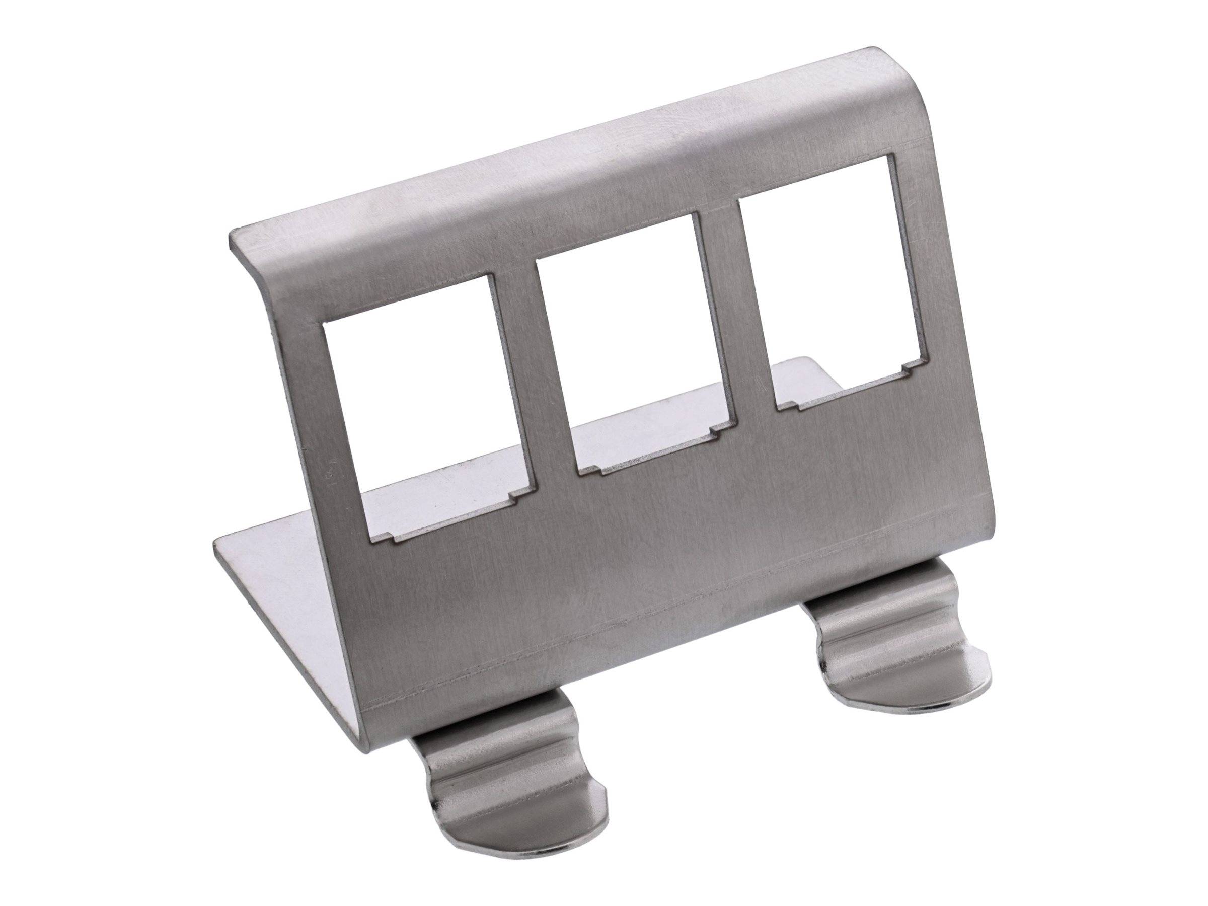 INLINE - Keystone SNAP-In Metall-Modulhalter - 3-fach für Hutschiene