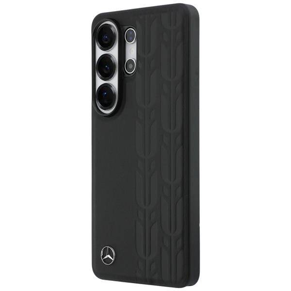 Mercedes MagSafe Hülle Galaxy S26 Ultra Echtleder schwarz Logo Metall