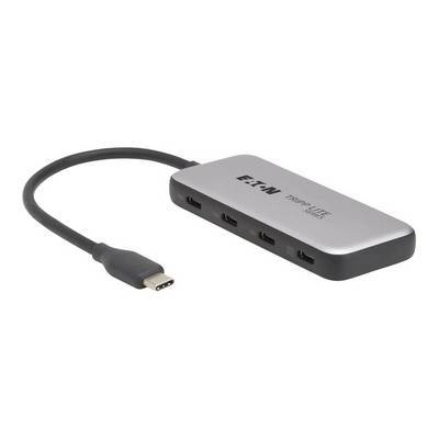 USB-C-Hub mit mehreren Anschlüssen, einschließlich HDMI und USB-Buchsen, der verschiedene Konnektivitätsoptionen für unterschiedliche Geräte bietet.