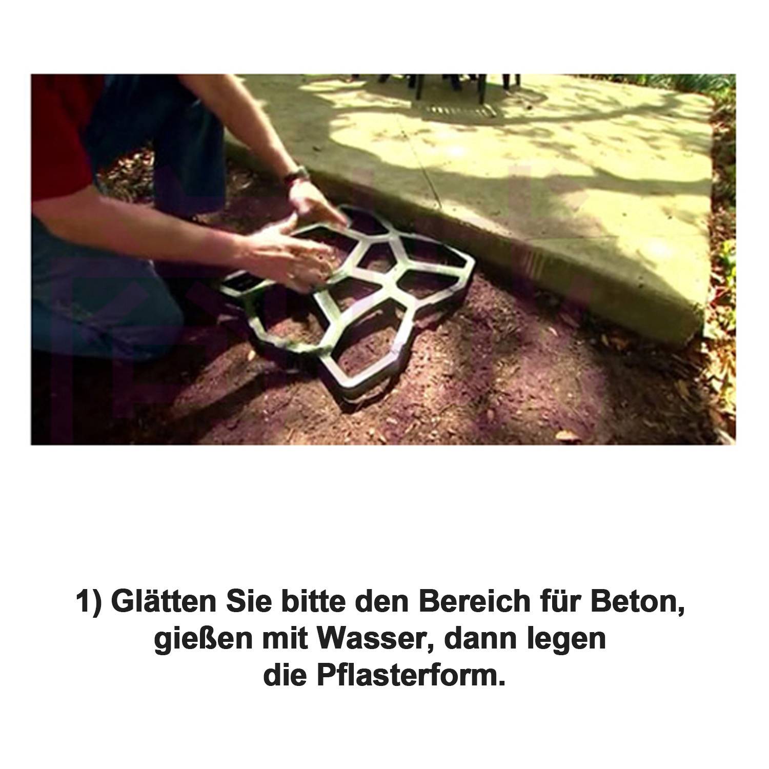 3pcs Pflasterform aus Kunststoff – Wiederverwendbare Betonform für Gartenwege, Terrasse & Hof, rostfrei & witterungsbeständig