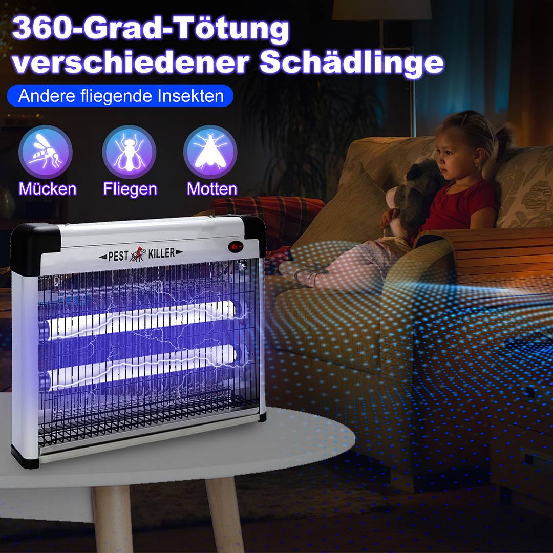 12W Elektrischer Insektenvernichter UV-Licht Kette Insektenfalle Insektenlampe Mückenvernichter Mückenschutz Fliegenfalle Moskito Fliegenkiller