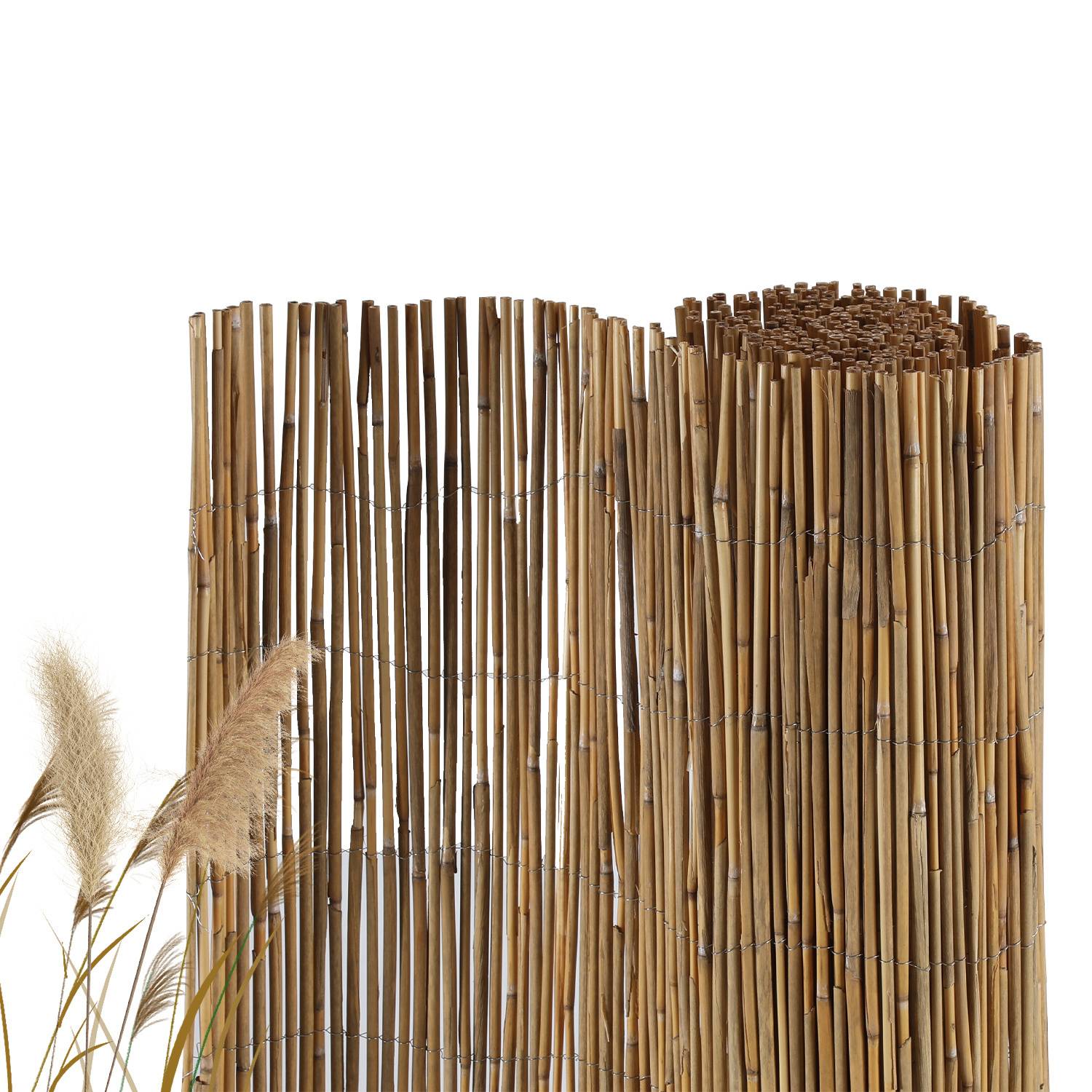 Schilfrohrmatte 90×600 cm Natürliche Schilfmatte als Sicht- & Sonnenschutz für Balkon