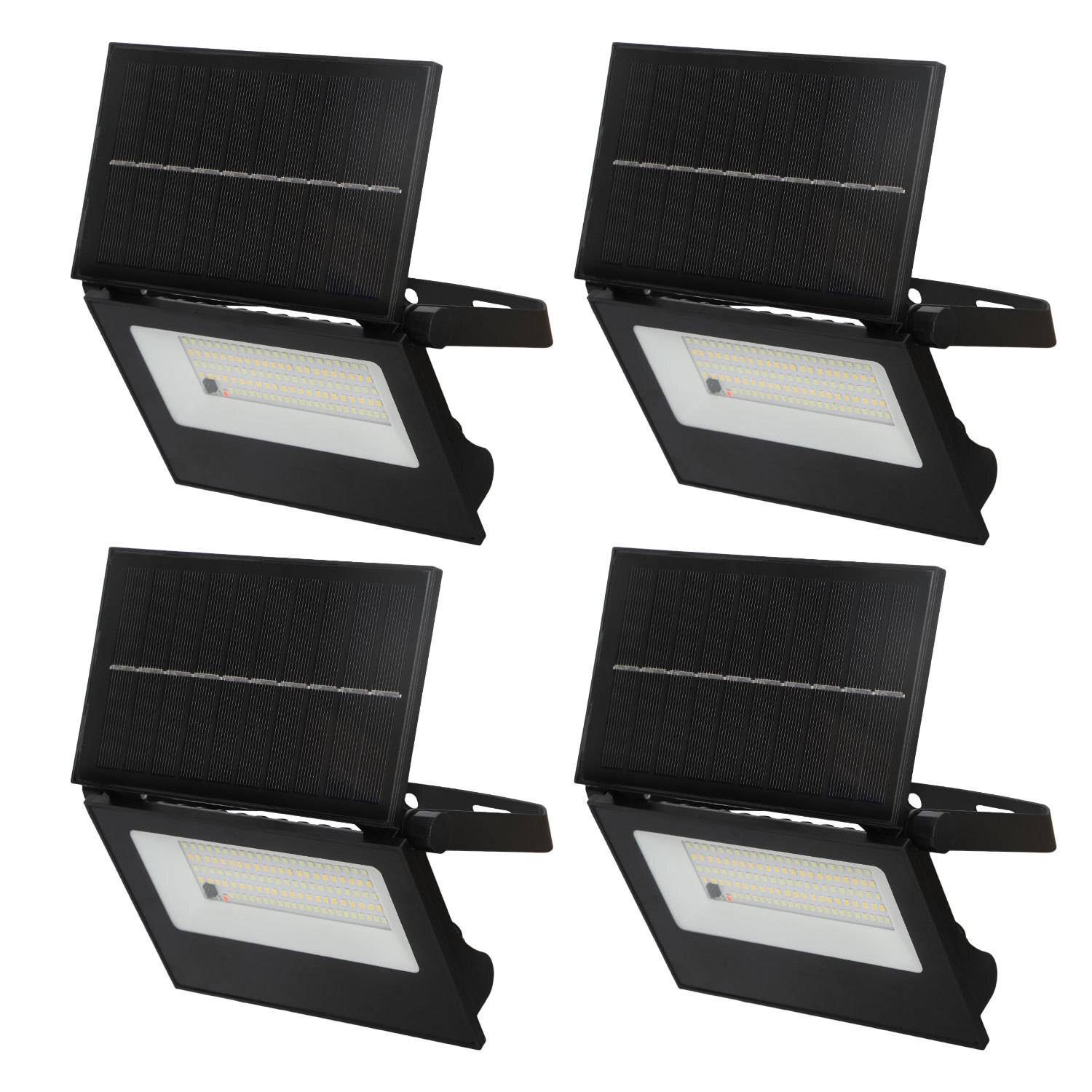 4X LED Solar Wandleuchte Strahler Lampen mit Bewegungsmelder Balkon Außen Treppen