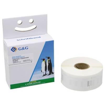 Eine Schachtel und eine Rolle Druckerpapier mit einem Pinguinmotiv und „G&G
