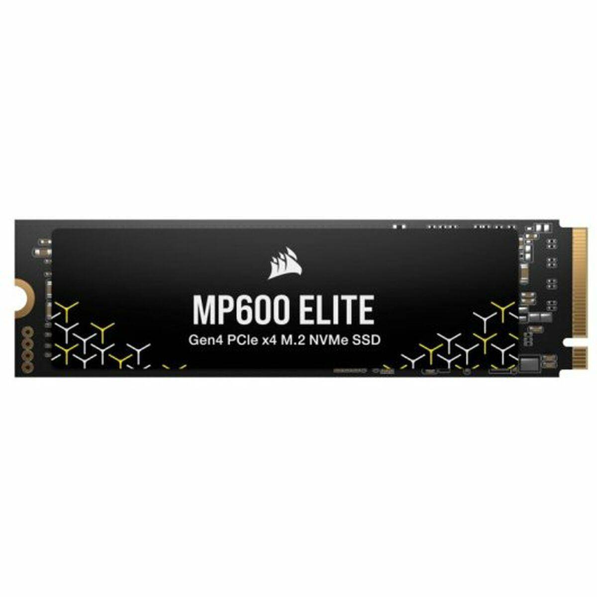 MP600 ELITE Gen4 PCIe x4 M.2 NVMe SSD' auf einem schwarzen Solid-State-Drive gedruckt.