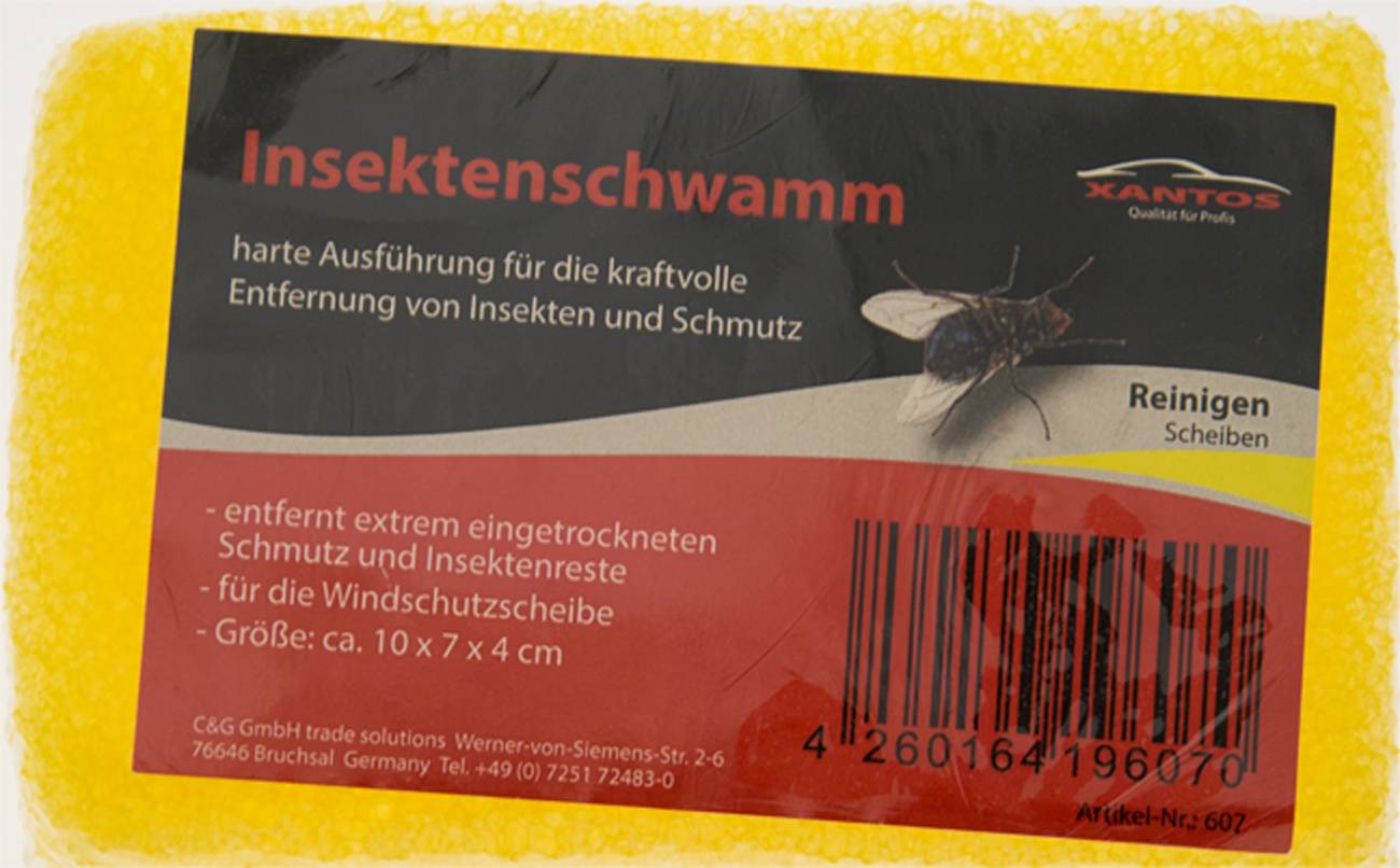 Ein Produktpaket mit gelben Granulaten, dargestellt in einem durchsichtigen Bereich. Der Text auf Deutsch erwähnt 