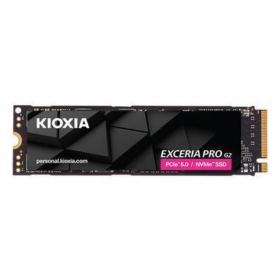 Die Kioxia Exceria Pro G2 PCIe 5.0 NVMe SSD zeichnet sich durch ein elegantes schwarzes Design mit geometrischem Muster aus und eignet sich für hochgeschwindigkeits-Speicheranforderungen.