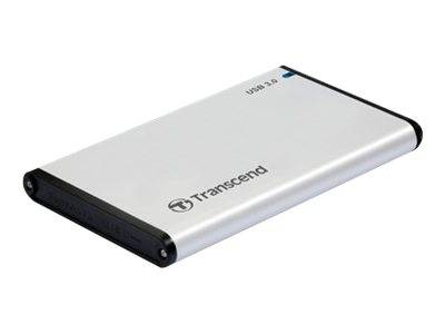 Silbernes Transcend externe Festplatte mit „USB 3.0