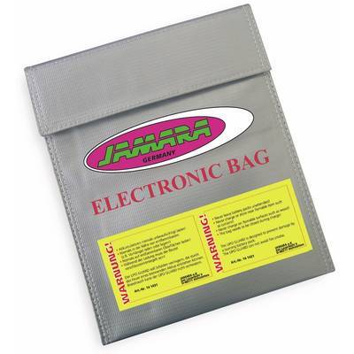 Eine graue Elektroniktasche mit der Bezeichnung „JAMARA GERMANY ELECTRONIC BAG