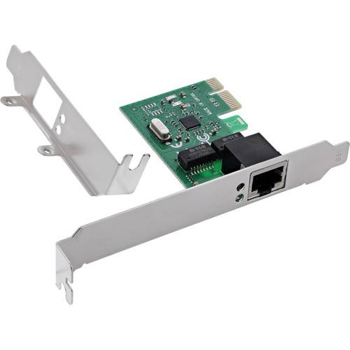 PCIe-Netzwerkkarte mit Ethernet-Port und Halterung, wird verwendet, um einem Computer über den PCI-Express-Steckplatz Netzwerkverbindung hinzuzufügen.