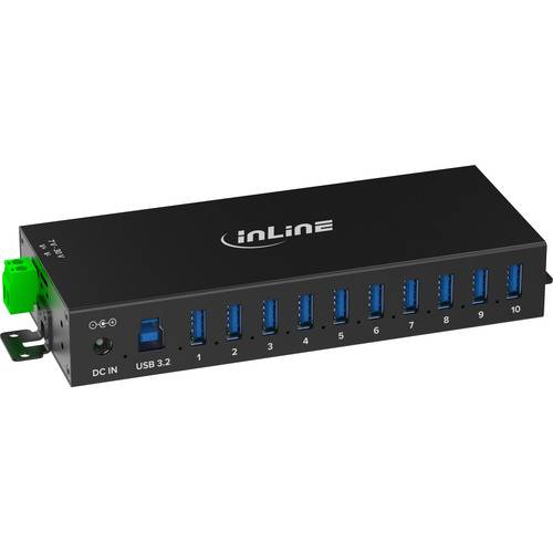 USB-Hub mit zehn Anschlüssen, mit der Bezeichnung „inLine
