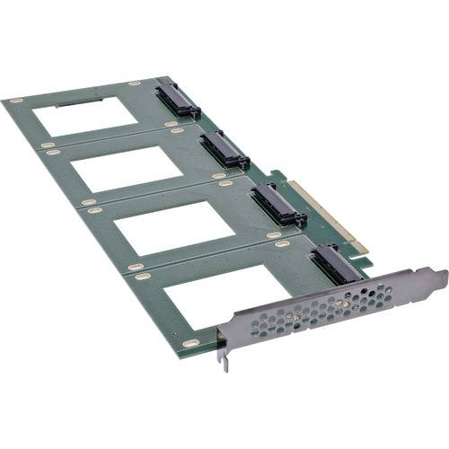 Eine Acht-Slot-PCIe-Riser-Karte zur Erweiterung der Speicherkapazität von Servern, mit Anschlüssen zum Erweitern der Geräteinstallation.