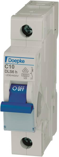 Leitungsschutzschalter mit der Bezeichnung „Doepke C10 DLS6 h