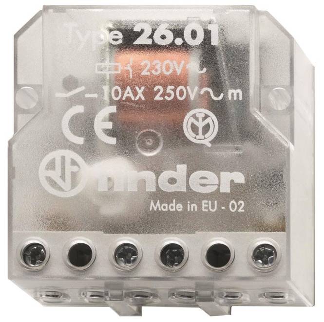 Finder Stromstossschalter 26.01.8.230.0000 1S 10A 230VAC Install.Baumaterial Zählerschr./Verteilg