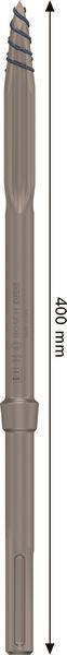 Ein zylindrisches Objekt mit einer Längenmessung von 400 mm, die daneben angegeben ist.