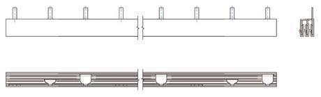 Diagramm einer Hängedecke mit Querschnitten, die Metallgitter und Aufhängungen zur Unterstützung zeigen und Verbindungspunkte veranschaulichen.