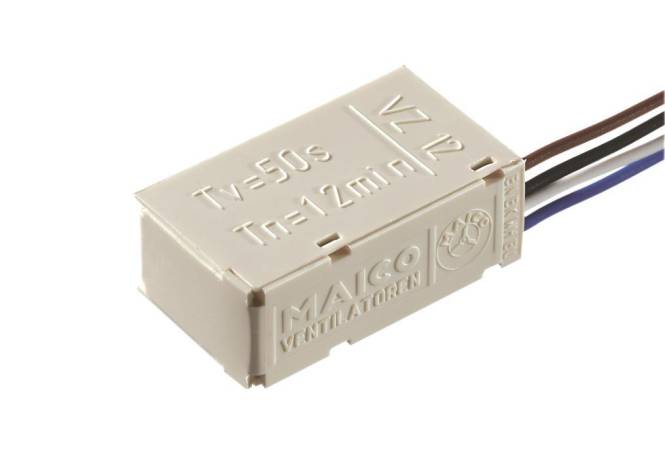 Rechteckige elektronische Komponente mit der Bezeichnung „MAICO VENTILATOREN