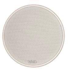 Wandmontierter runder Lautsprecher mit weißem Metallgitter, beschriftet mit „PHILIPS