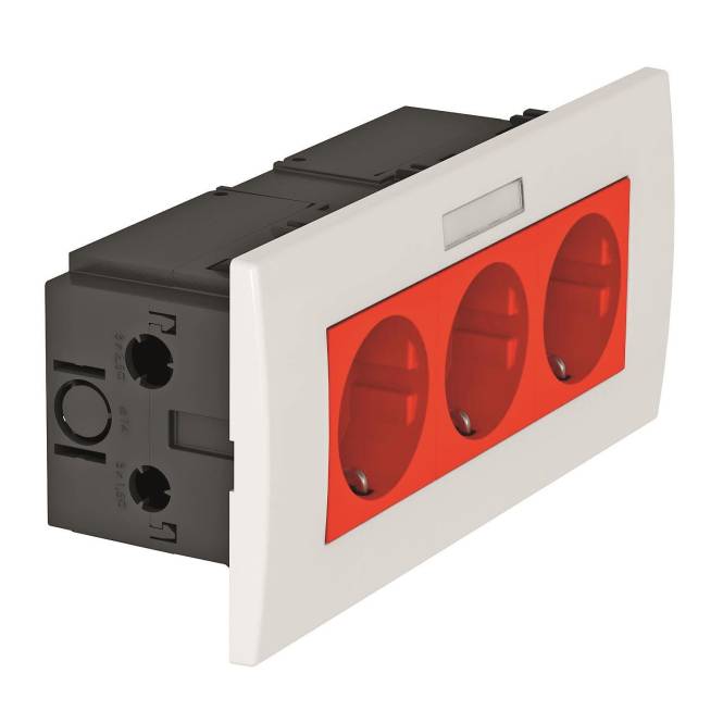 OBO SDE-RW D0RT3B Steckdoseneinheit Modul 45 3f 84x185x59mm PC 6119435 Install.Baumaterial