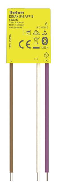 Drei vertikale farbige Paneele: hellbraun, weiß und lavendel.