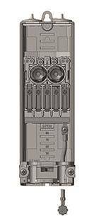 Eine Nahaufnahme eines Waschmaschinen-Bedienfelds mit mehreren Tasten und einem Drehregler zum Einstellen verschiedener Waschprogramme und Optionen.