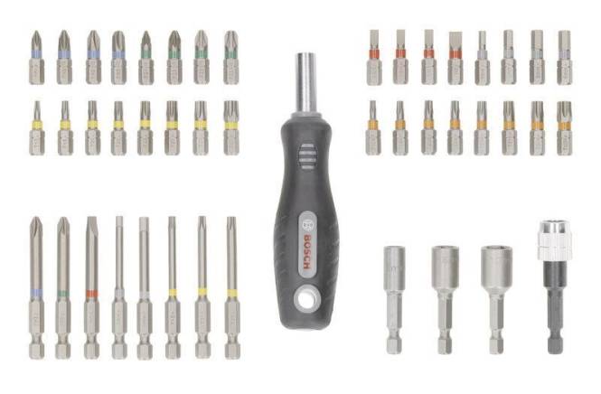 Bosch Extra Hard Schrauberbit-Set 44+1 tlg. 2607017732 (Inhalt 3 Stück) Install.Baumaterial