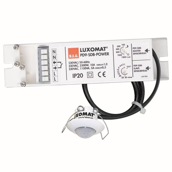 BEG Luxomat Einbau Präsenzmelder 92912 PD9-M-SDB-DE 360' weiss Install.Baumaterial