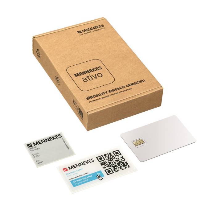 Mennekes ativo 4Business Paket m 18615MA SIM-Karte Install.Baumaterial Zählerschr./Verteilg