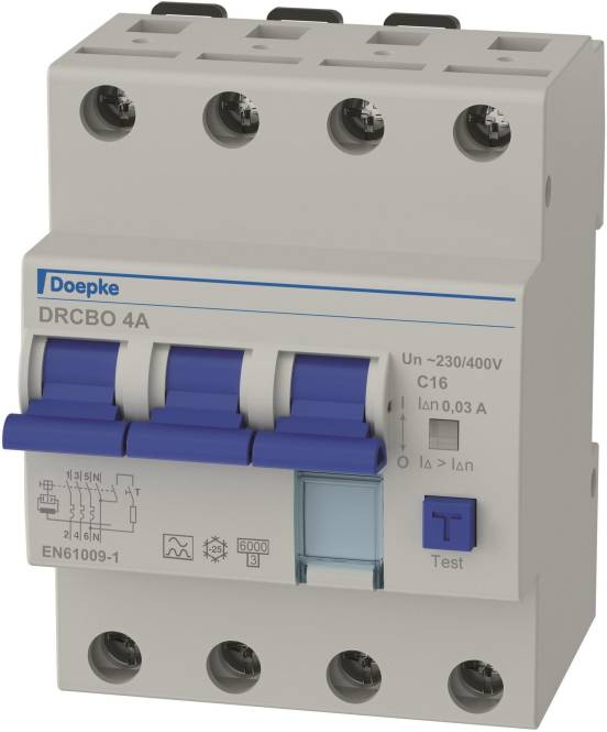 Doepke DRCBO 4 C16/0,03/3N-A FI-/LS-Kombination 3p+N 16 A 09945124 Install.Baumaterial
