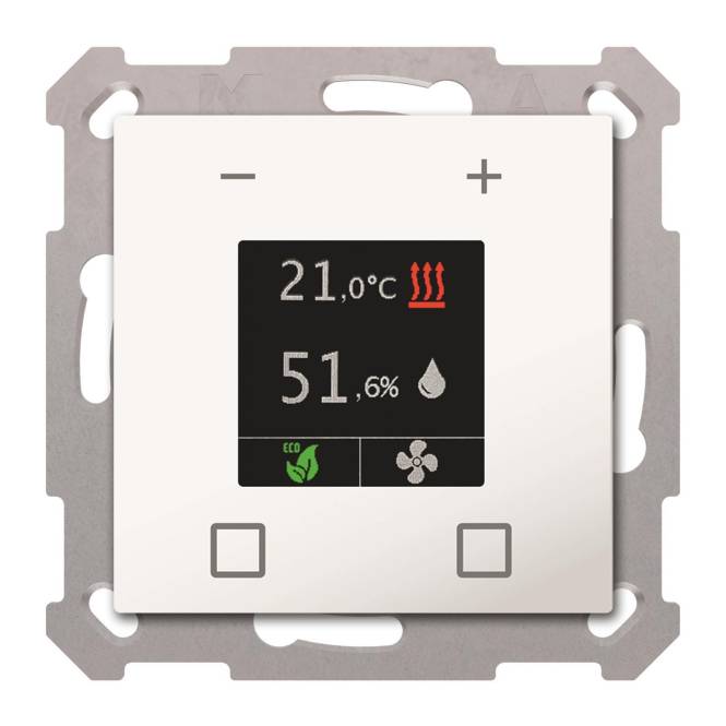 MDT Raumtemperaturregler Smart 55 Reinweiß glänzend SCN-RTR55S.01 Install.Baumaterial KNX