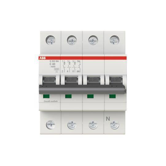ABB Sicherungsautomat C- S203-C40NA Char.,6kA,40A,3P,+NA 2CDS253103R0404 Install.Baumaterial