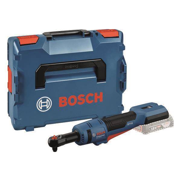 Bosch Professional kabelloses Ratschenwerkzeug mit Transportkoffer, mit Betonung auf Portabilität und Komfort für mechanische Arbeiten.