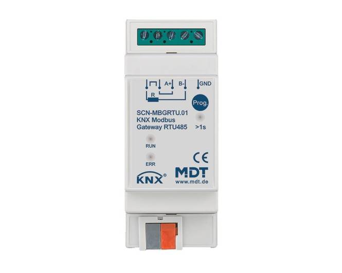 MDT SCN-MBGRTU.01 KNX KNX Modbus Gateway RTU485 2TE REG Install.Baumaterial Schaltermat/Geb.Steu