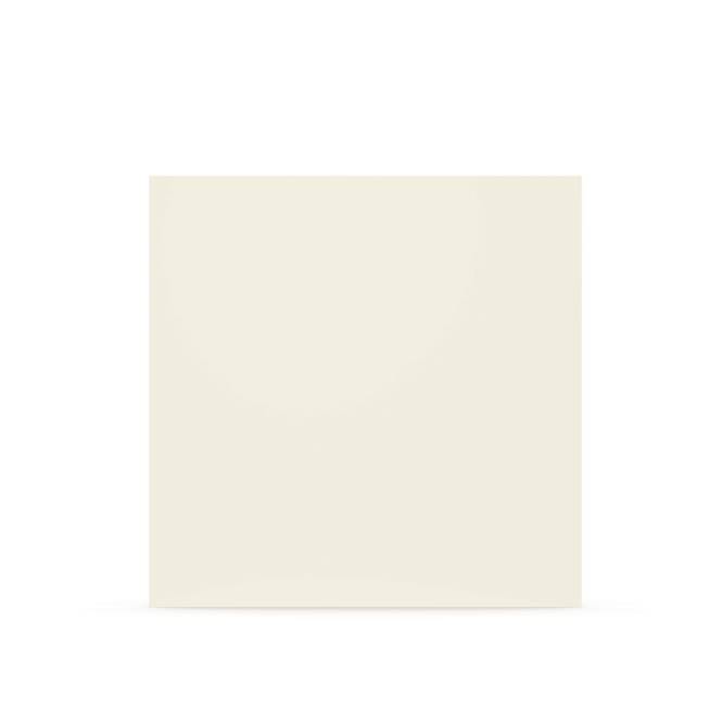 Ein schlicht aussehender, crèmefarbenes Quadrat ohne Markierungen oder Besonderheiten.