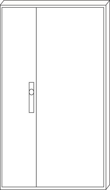 f-tronic ZA143 Leergehäuse H 1400, B 800mm IP31 7120518 Install.Baumaterial Zählerschr./Verteilg