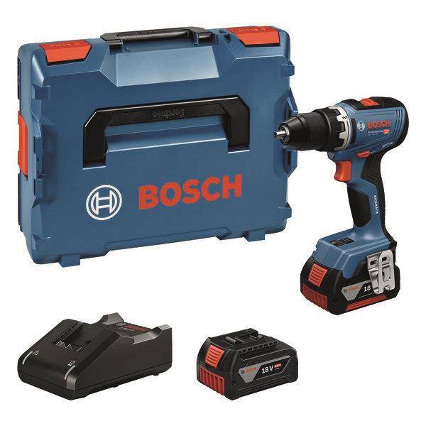 Bosch Akku-Bohrschrauber 06019N3203 GSR 18V-65 2x5,0Ah L-Boxx Install.Baumaterial Werkzeug